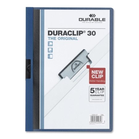 DURABLE OFFICE PRODUCTS DBL DuraClip Report Cover 30 Sheet Capacity 11 in. x 8.5 in. DK Blue DU463659